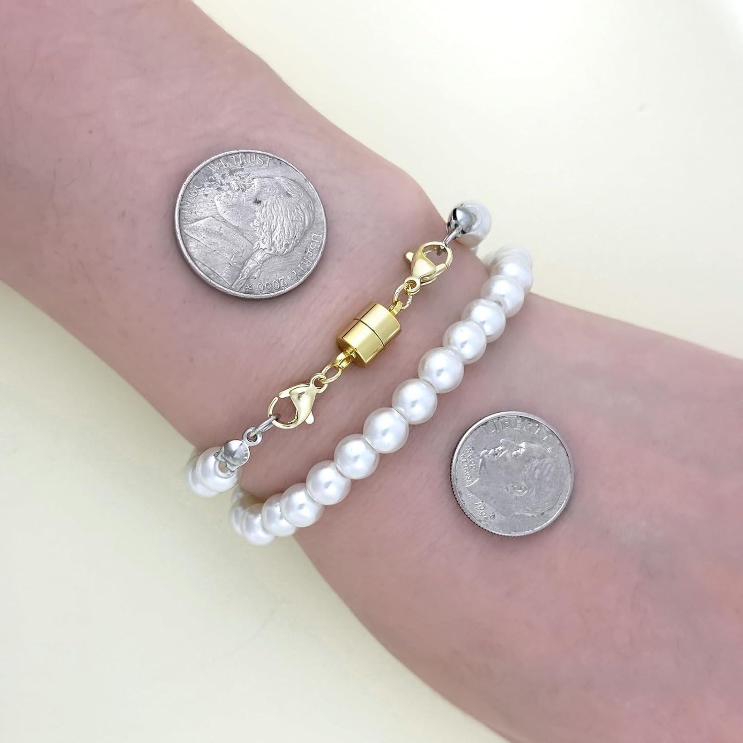 Cierre Magnético Doble Langosta Qulltk 6Pcs Oro y Plata