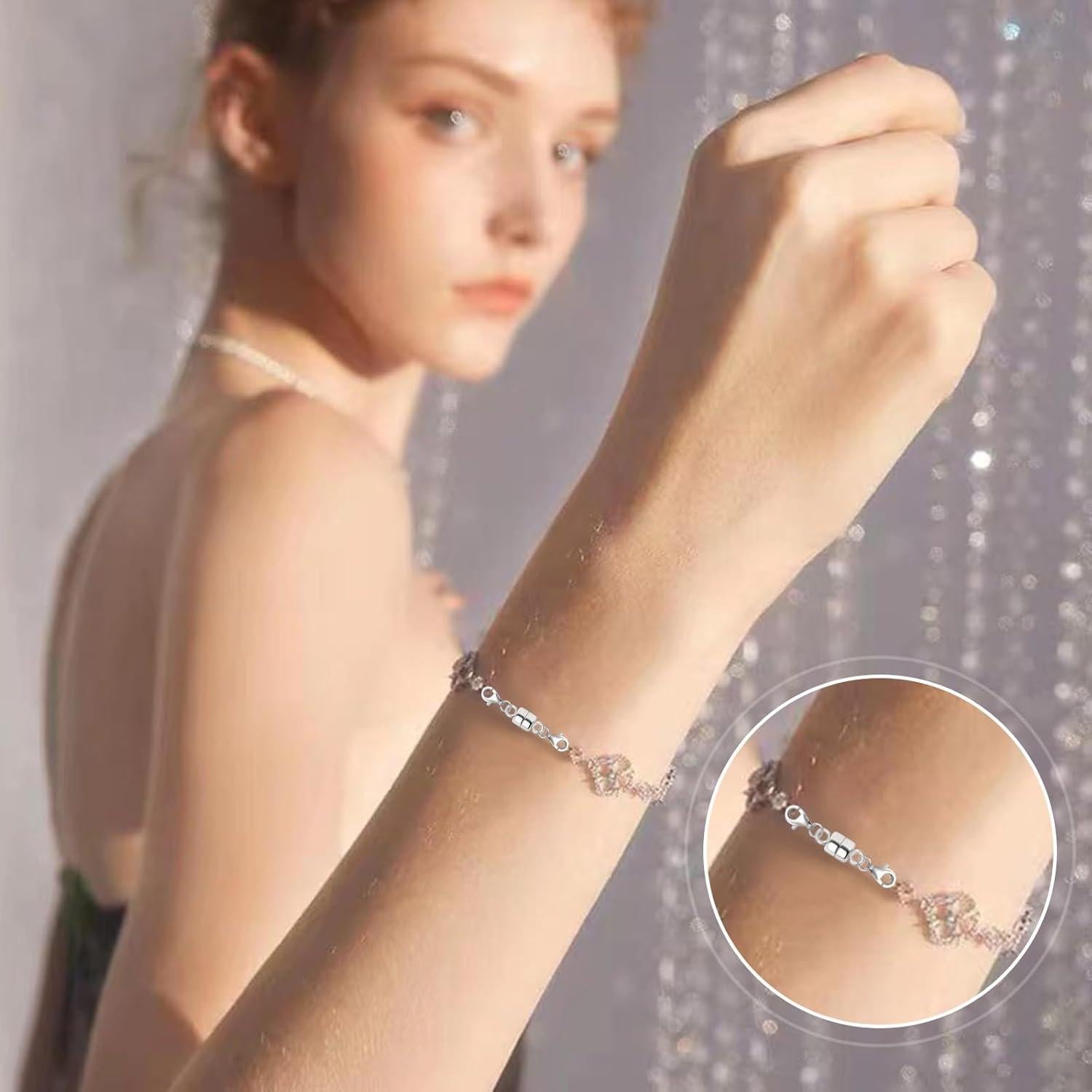 Cierre Magnético Doble Langosta Qulltk 6Pcs Oro y Plata