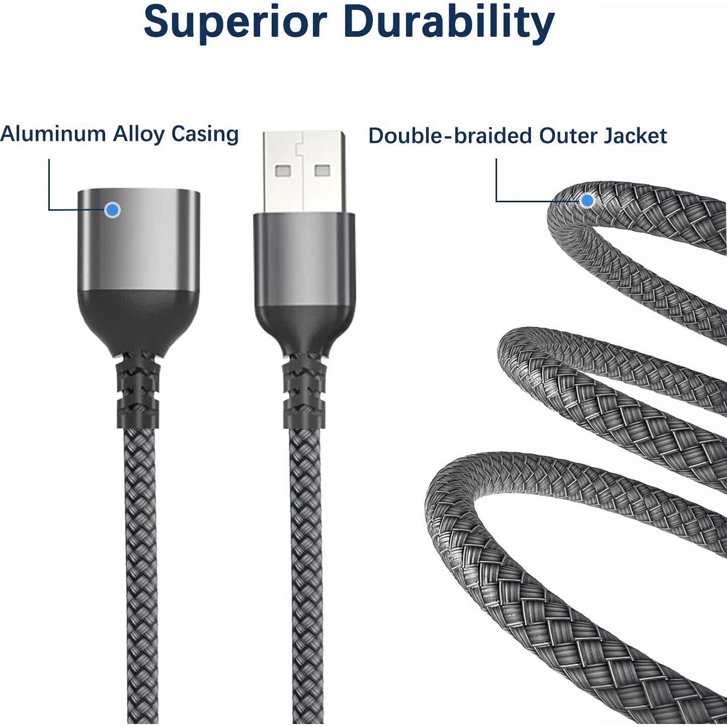 Cable de Extensión USB Ruxely 2M con Interruptor On/Off