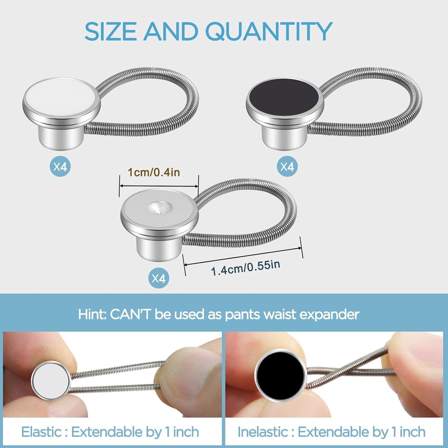 12 Extensores de Cuello de Camisa para Hombre GAQWOK