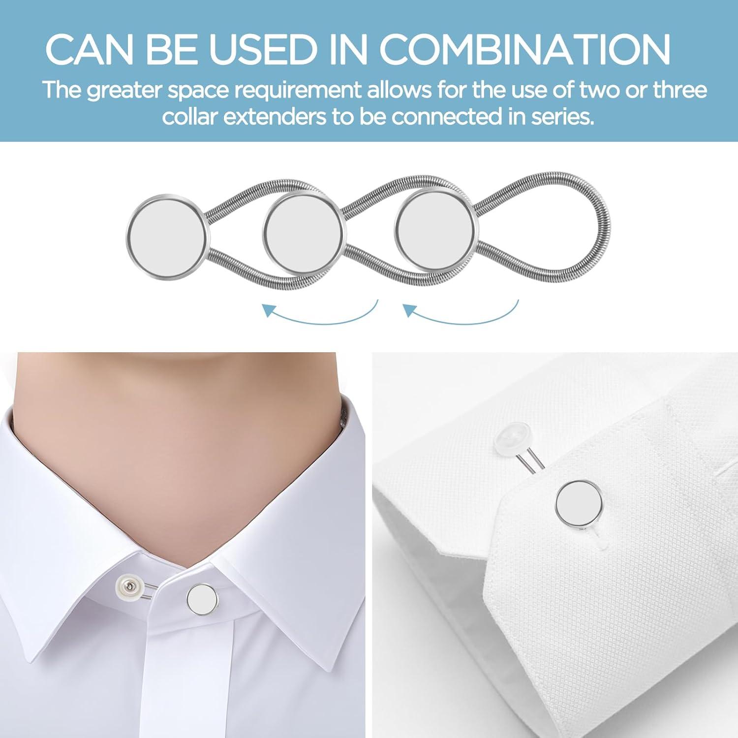 12 Extensores de Cuello de Camisa para Hombre GAQWOK