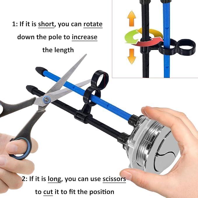 Botón de descarga dual Alovexiong 48mm con extensión 20cm