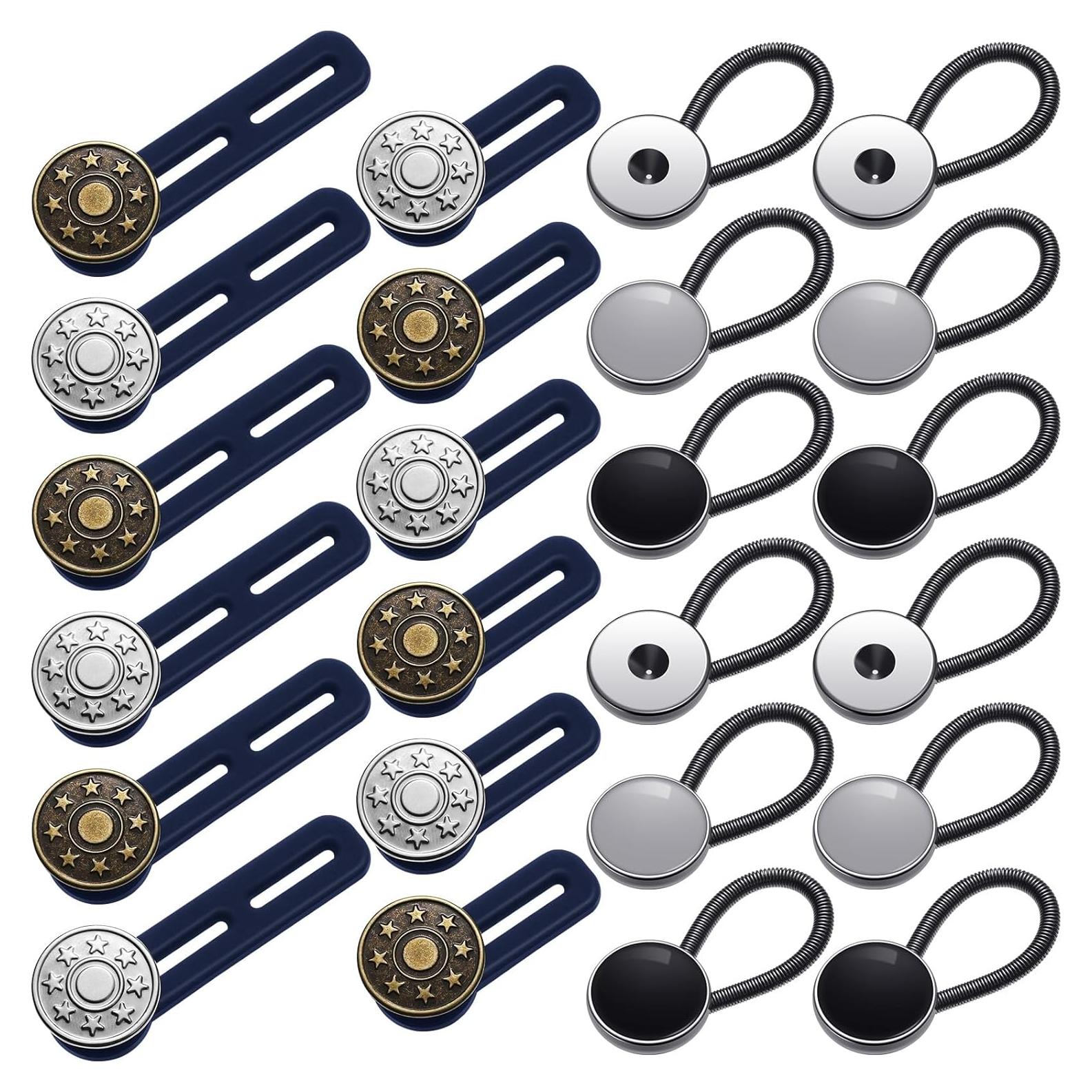 Extensores de Botones para Jeans WILLBOND 24 Piezas Ajustables