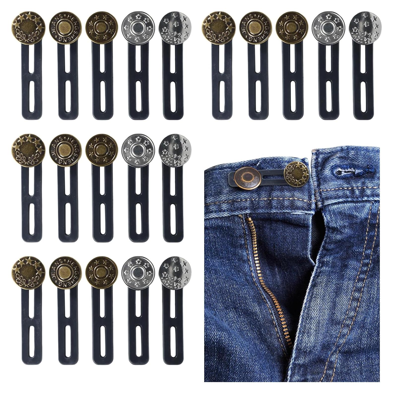 Extensores de Botón para Jeans PKRFCJ - 20 Pcs Ajustables 2-4cm