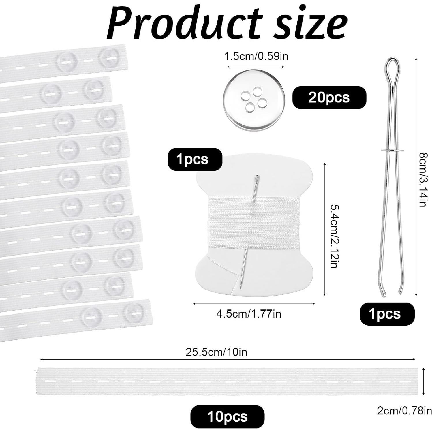 Nudos de Cintura Ajustables HJZHII - 10 Pcs Extensor para Pantalones