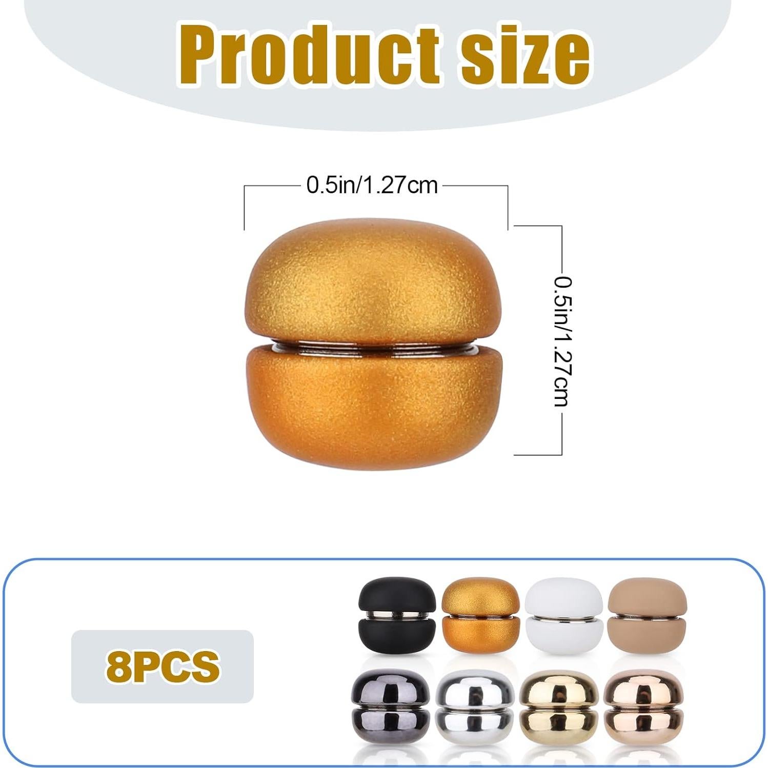 8 Pines Magnéticos para Hijab LUTER - Cierre Fuerte Sin Agujas