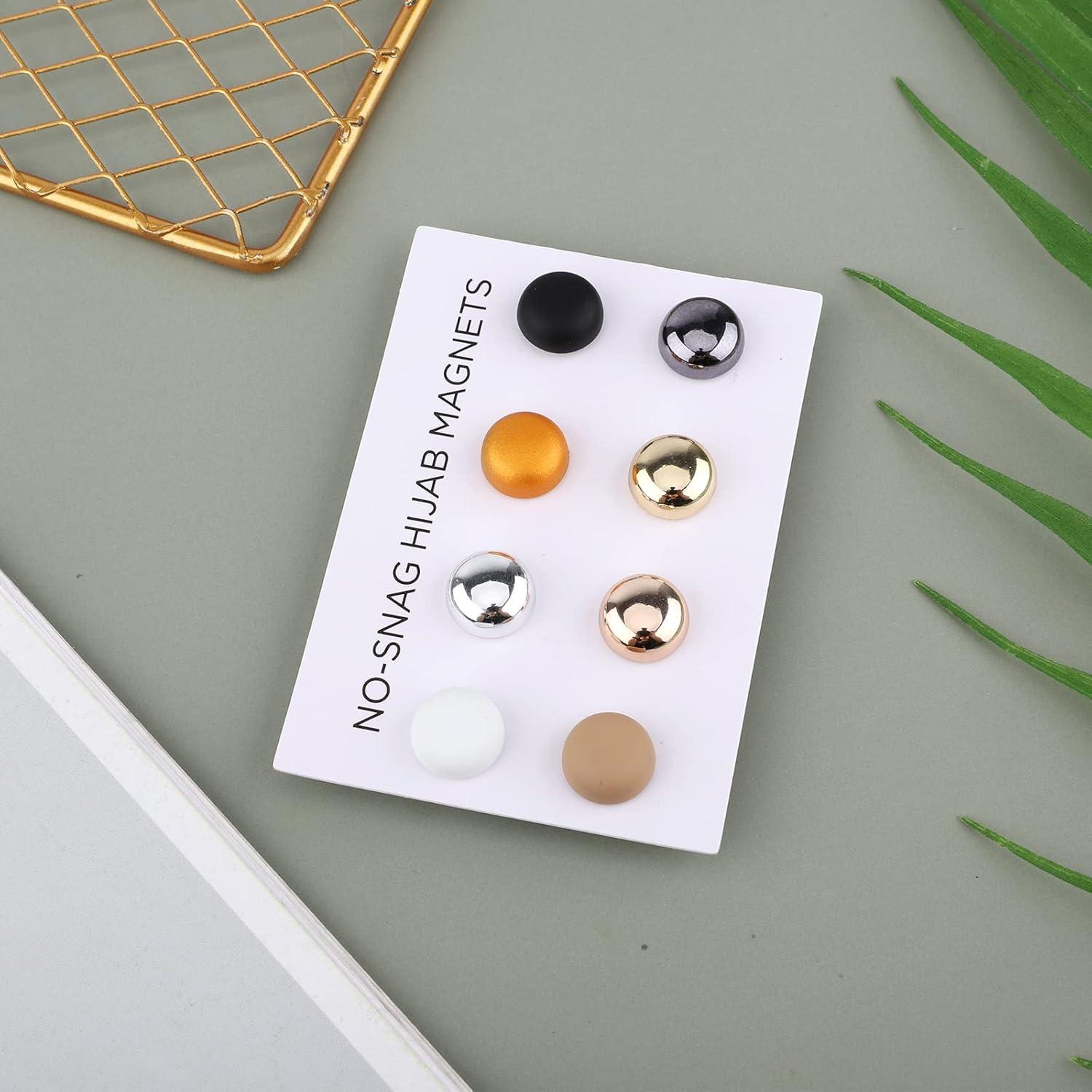 8 Pines Magnéticos para Hijab LUTER - Cierre Fuerte Sin Agujas