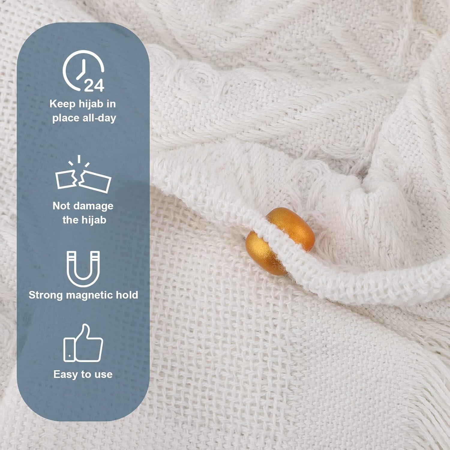 8 Pines Magnéticos para Hijab LUTER - Cierre Fuerte Sin Agujas