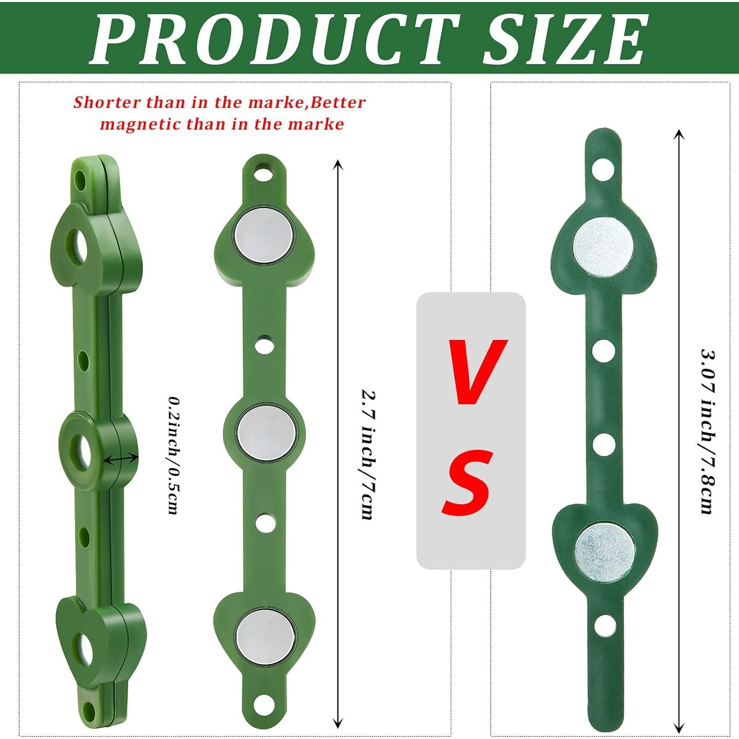 20 Pares de Pines Magnéticos Waydress para Corsage Verde