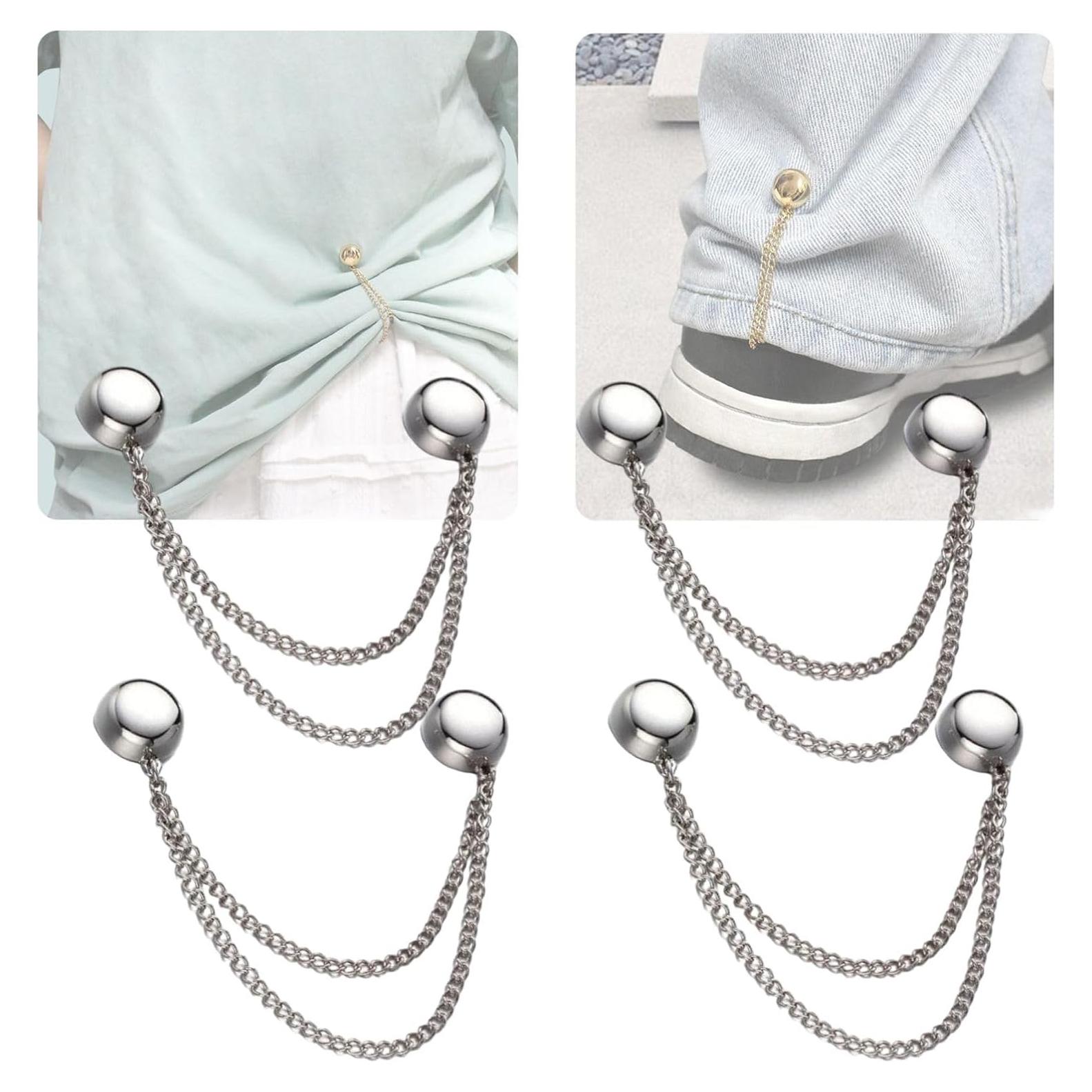 Paquete de 4 Clips Magnéticos Multifuncionales Plata