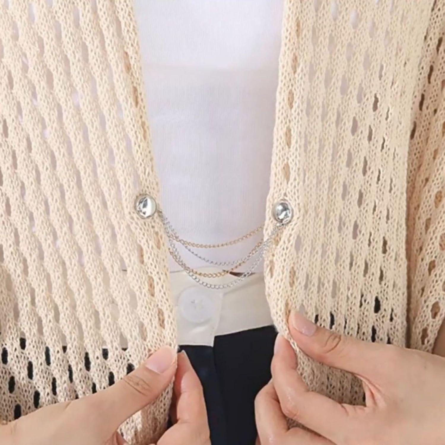 Paquete de 4 Clips Magnéticos Multifuncionales Plata