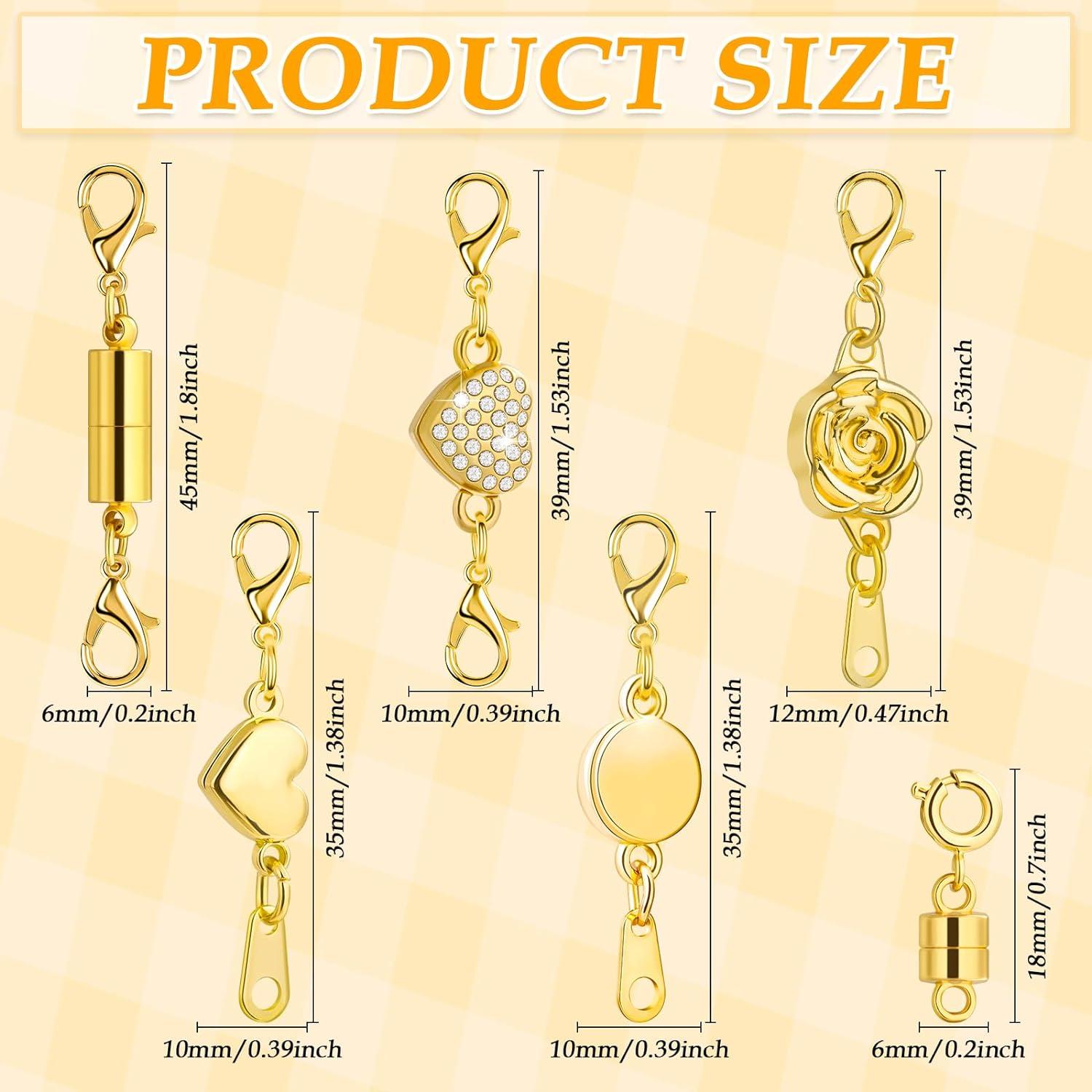 Broches Magnéticos Paxcoo para Collares y Pulseras - 12 Piezas