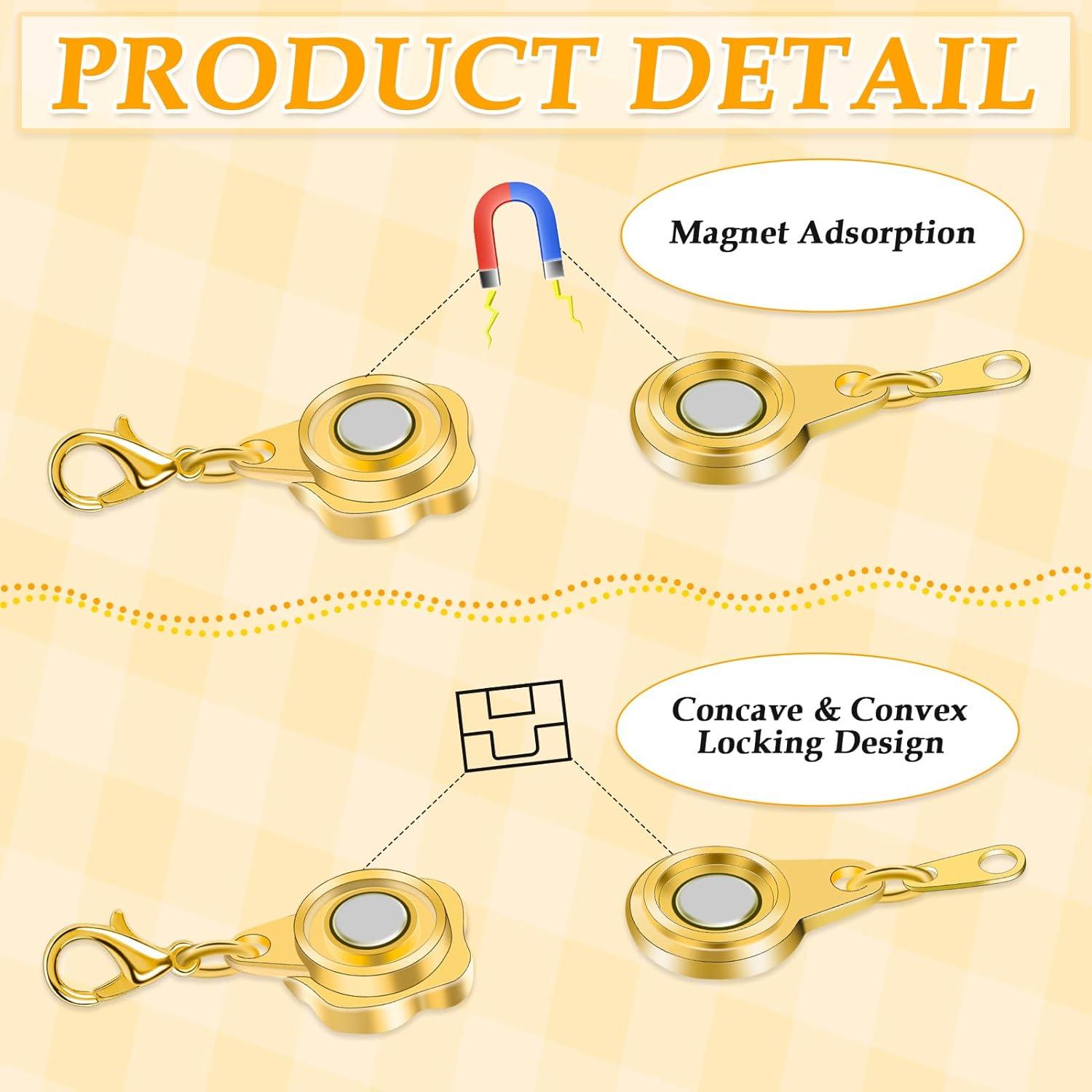 Broches Magnéticos Paxcoo para Collares y Pulseras - 12 Piezas