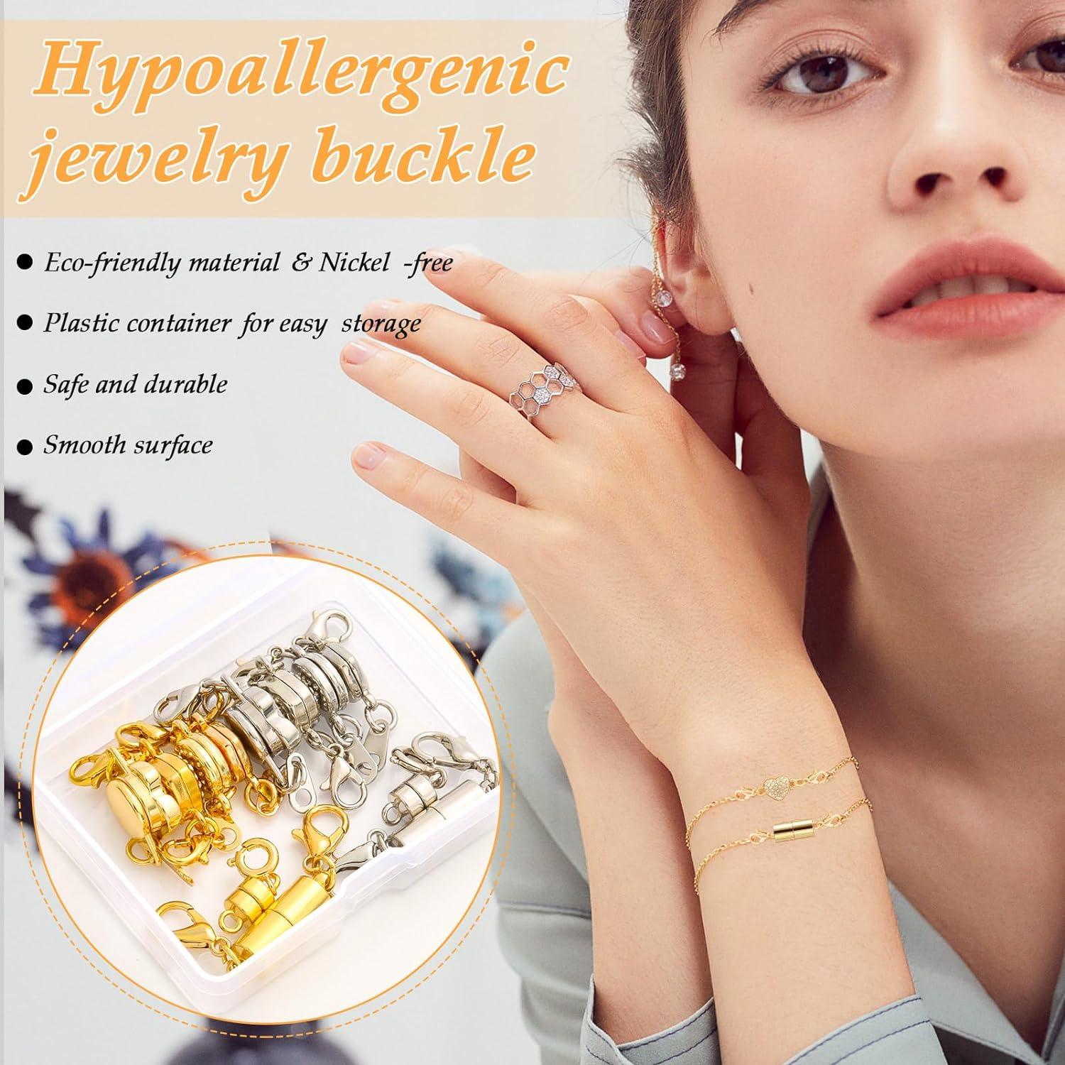 Broches Magnéticos Paxcoo para Collares y Pulseras - 12 Piezas