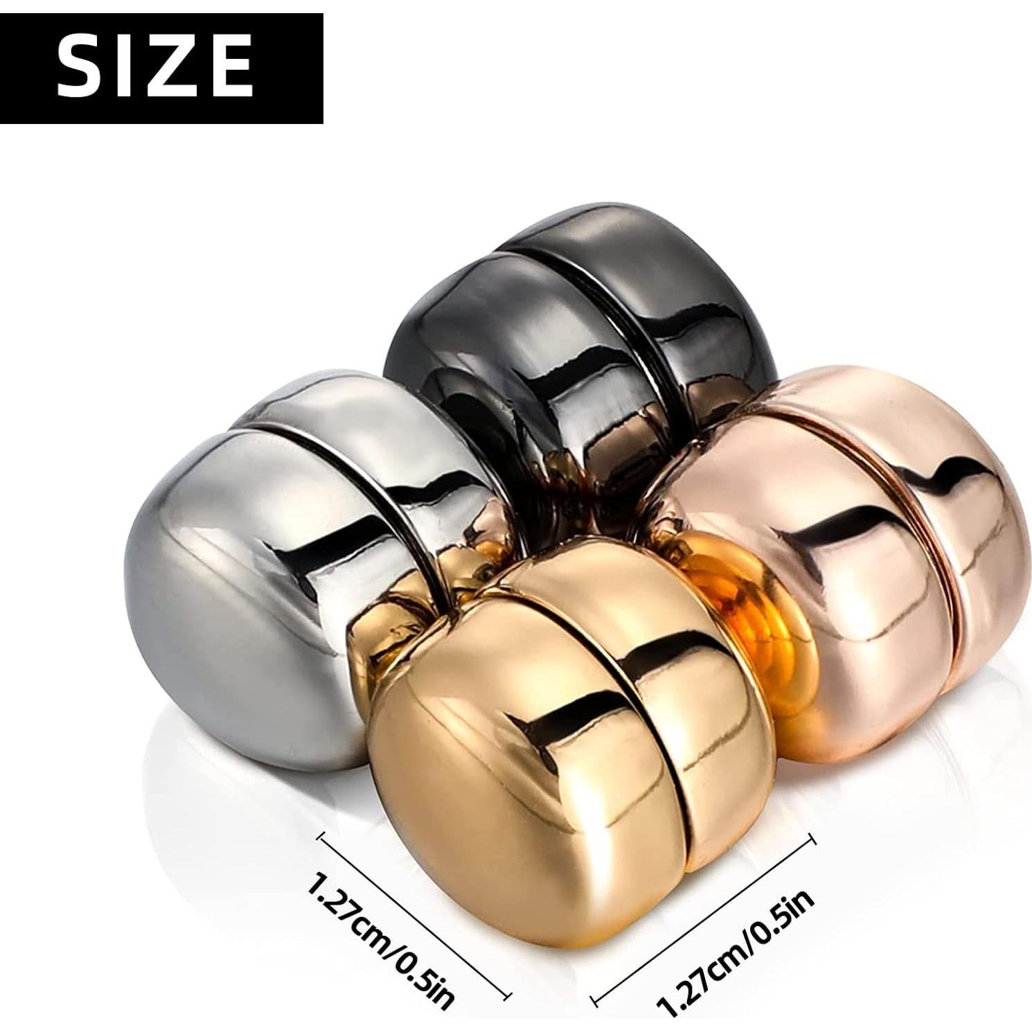 Imanes Magnéticos para Hijab ROPAKED - 4 Colores, 1.27 cm