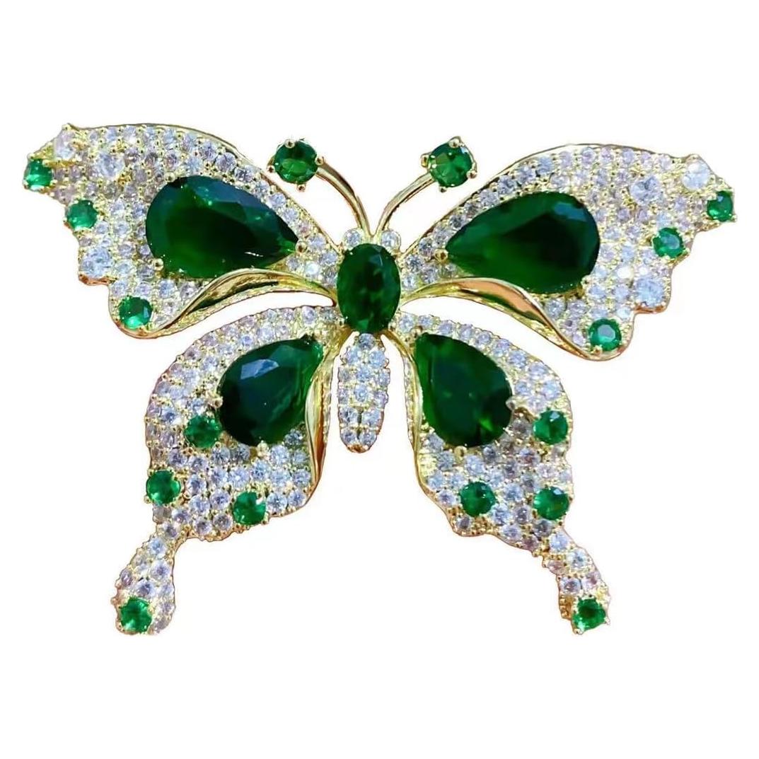 Broche de Mariposa Hueco Yuruyi con Rhinestone para Mujeres