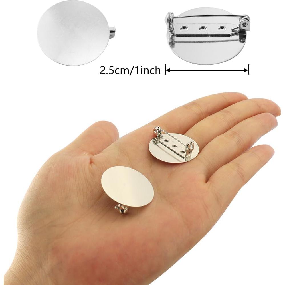 30 Piezas Conversor de Broche Magnético MEIYOUJU 25mm Plata