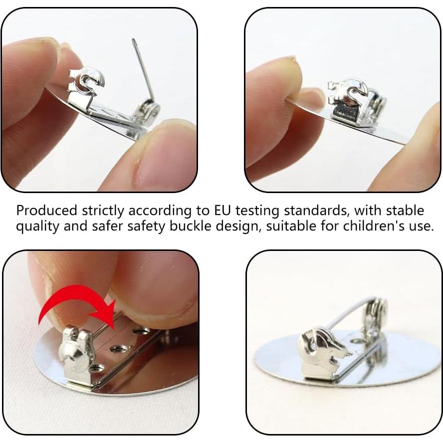 30 Piezas Conversor de Broche Magnético MEIYOUJU 25mm Plata