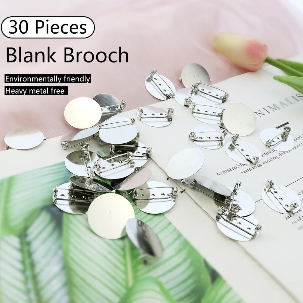 30 Piezas Conversor de Broche Magnético MEIYOUJU 25mm Plata