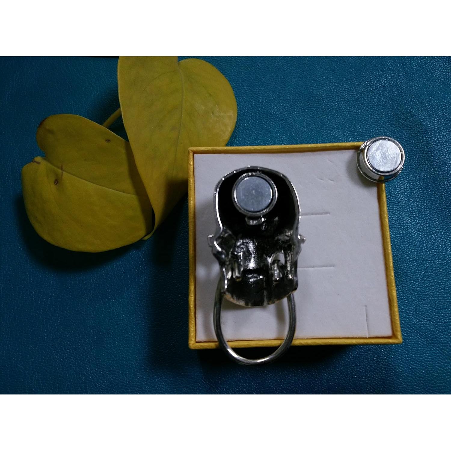 Anillo de Calavera SENFAI Broche Magnético Soporte Gafas