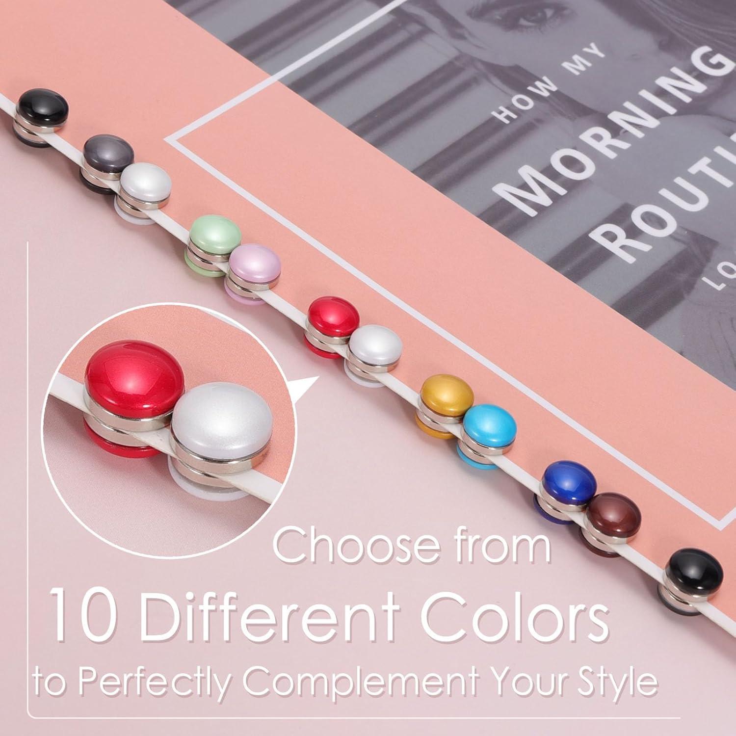 Pines Magnéticos para Hijab PHOGARY - 12 Piezas Multicolor