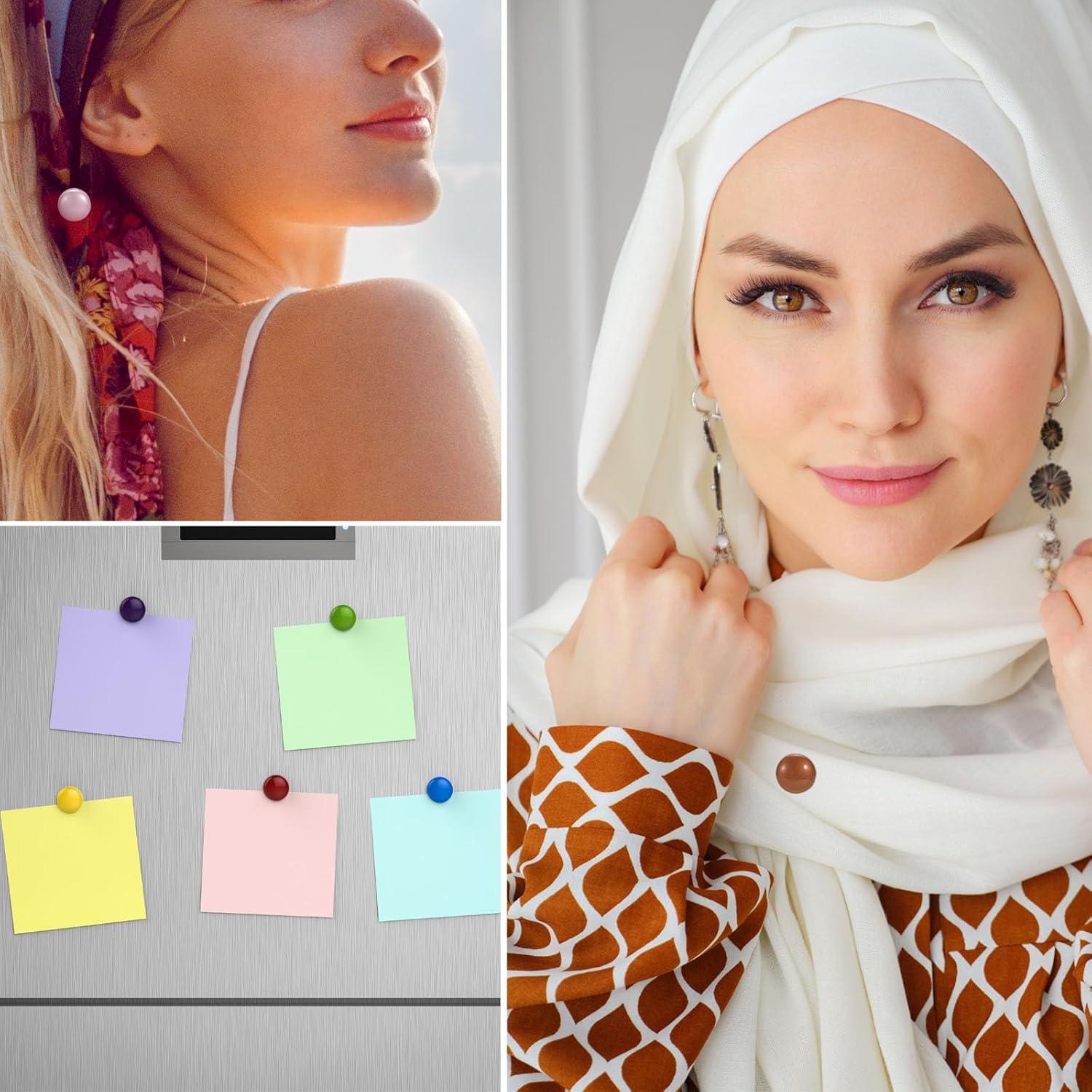 Pines Magnéticos para Hijab PHOGARY - 12 Piezas Multicolor