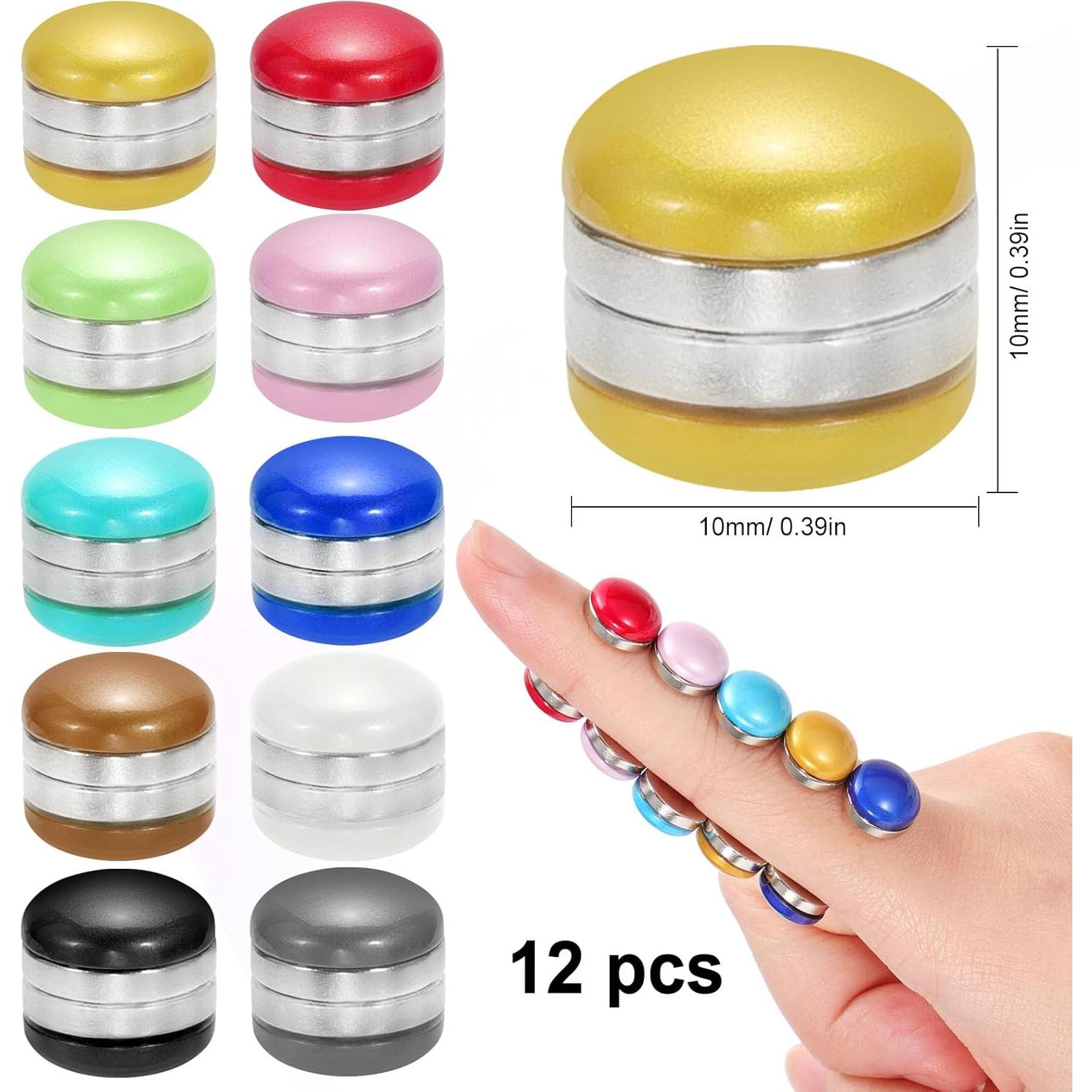 Pines Magnéticos para Hijab PHOGARY - 12 Piezas Multicolor