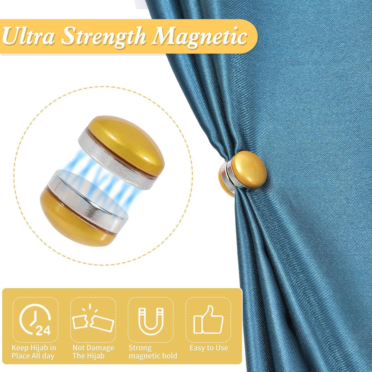 Pines Magnéticos para Hijab PHOGARY - 12 Piezas Multicolor