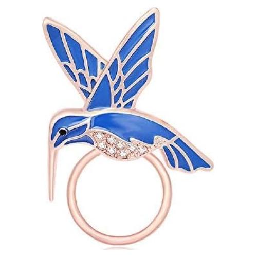 Broche Magnético Colibrí Azul Esmalte NOUMANDA para Gafas