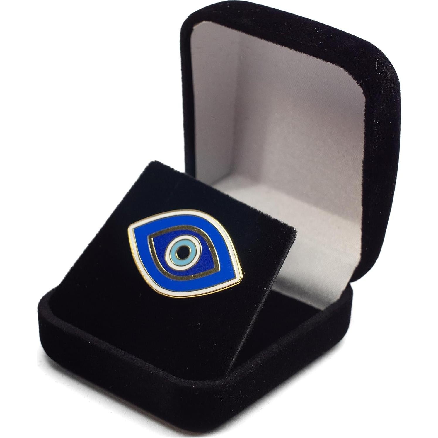 Pin de Solapa de Esmalte Ojo Nazar Cheshm Magnético 3.18 cm