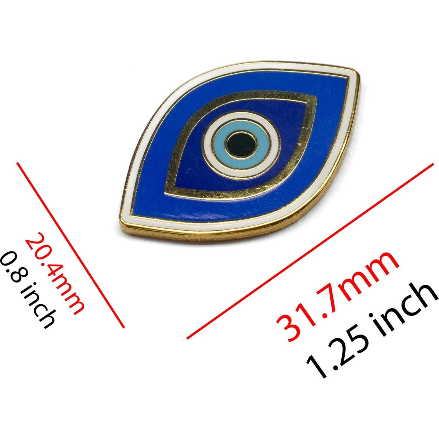 Pin de Solapa de Esmalte Ojo Nazar Cheshm Magnético 3.18 cm