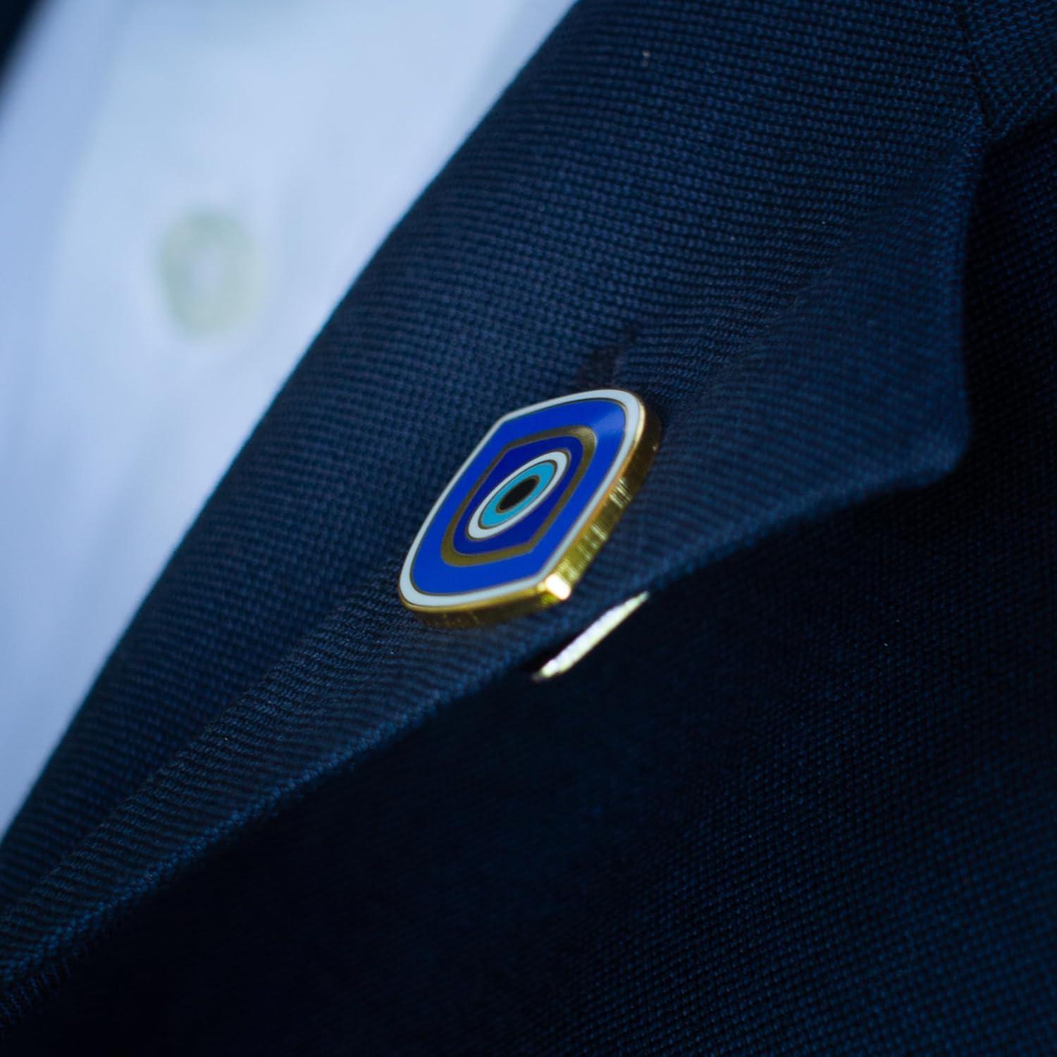 Pin de Solapa de Esmalte Ojo Nazar Cheshm Magnético 3.18 cm