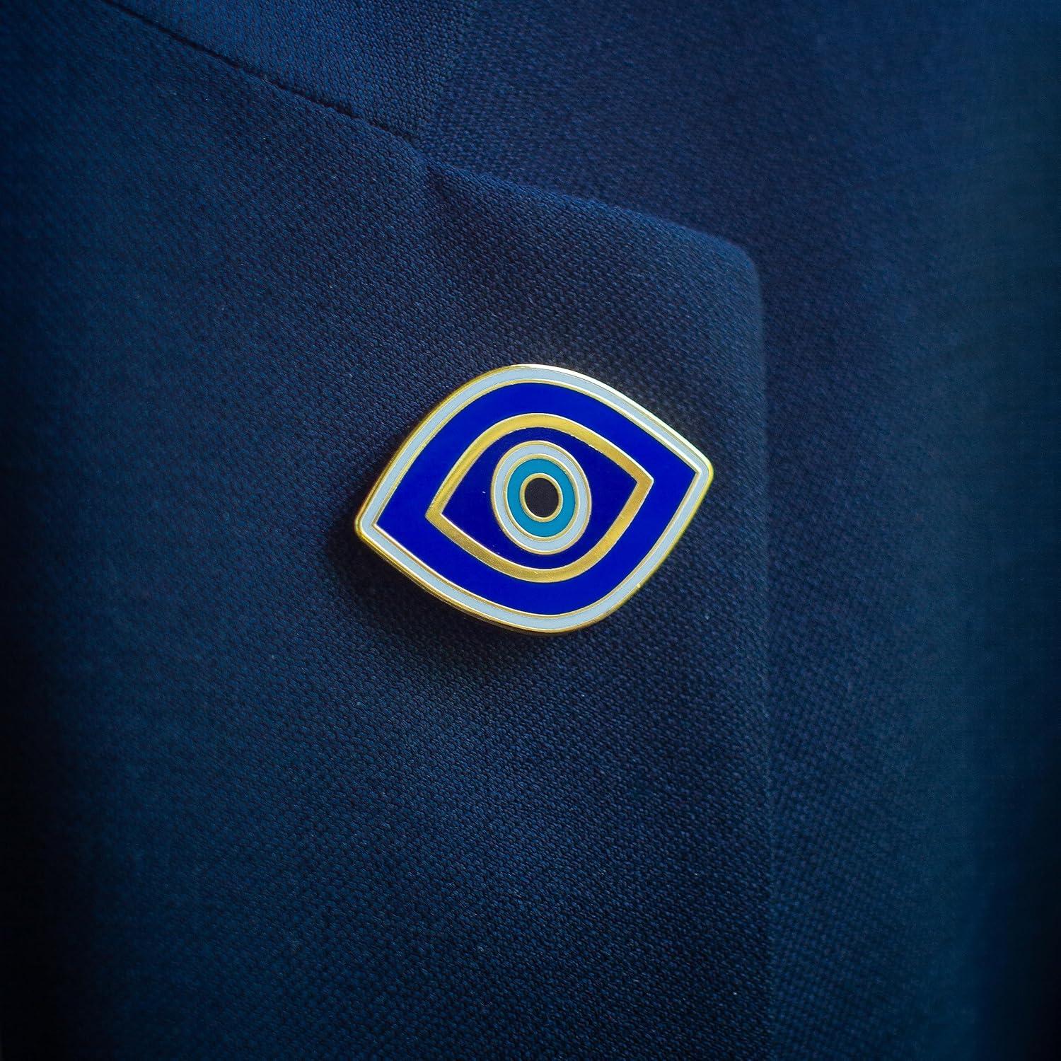 Pin de Solapa de Esmalte Ojo Nazar Cheshm Magnético 3.18 cm