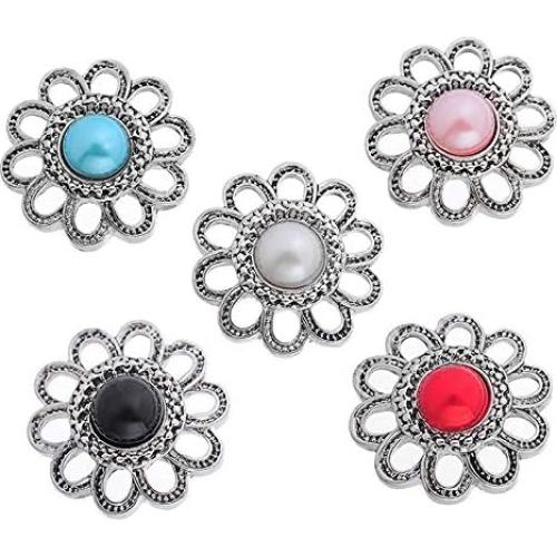 Broche de Gafas Intercambiable MJartoria con Flor y Rhinestone