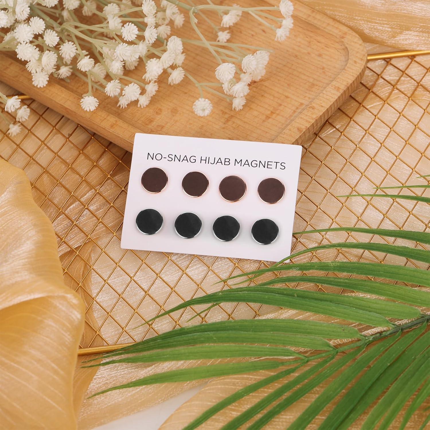 8 Alfileres Magnéticos para Hijab PEUTIER - Sin Agujas, 3.56cm