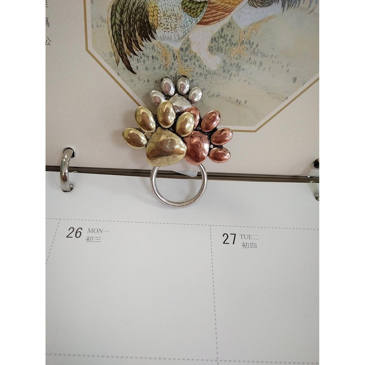 Insignia Magnética de Huella de Perro MANZHEN Plata 5x4 cm