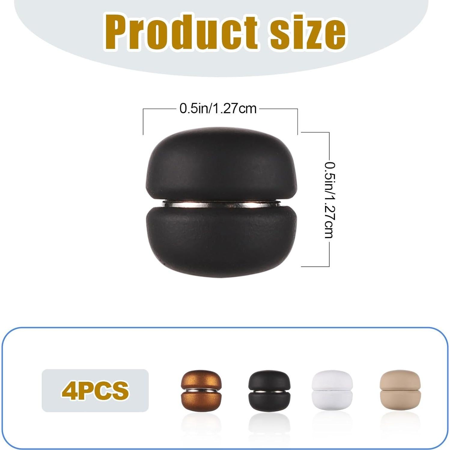 4 Alfileres Magnéticos para Hijab XIHIRCD - 1.27 cm - Mate