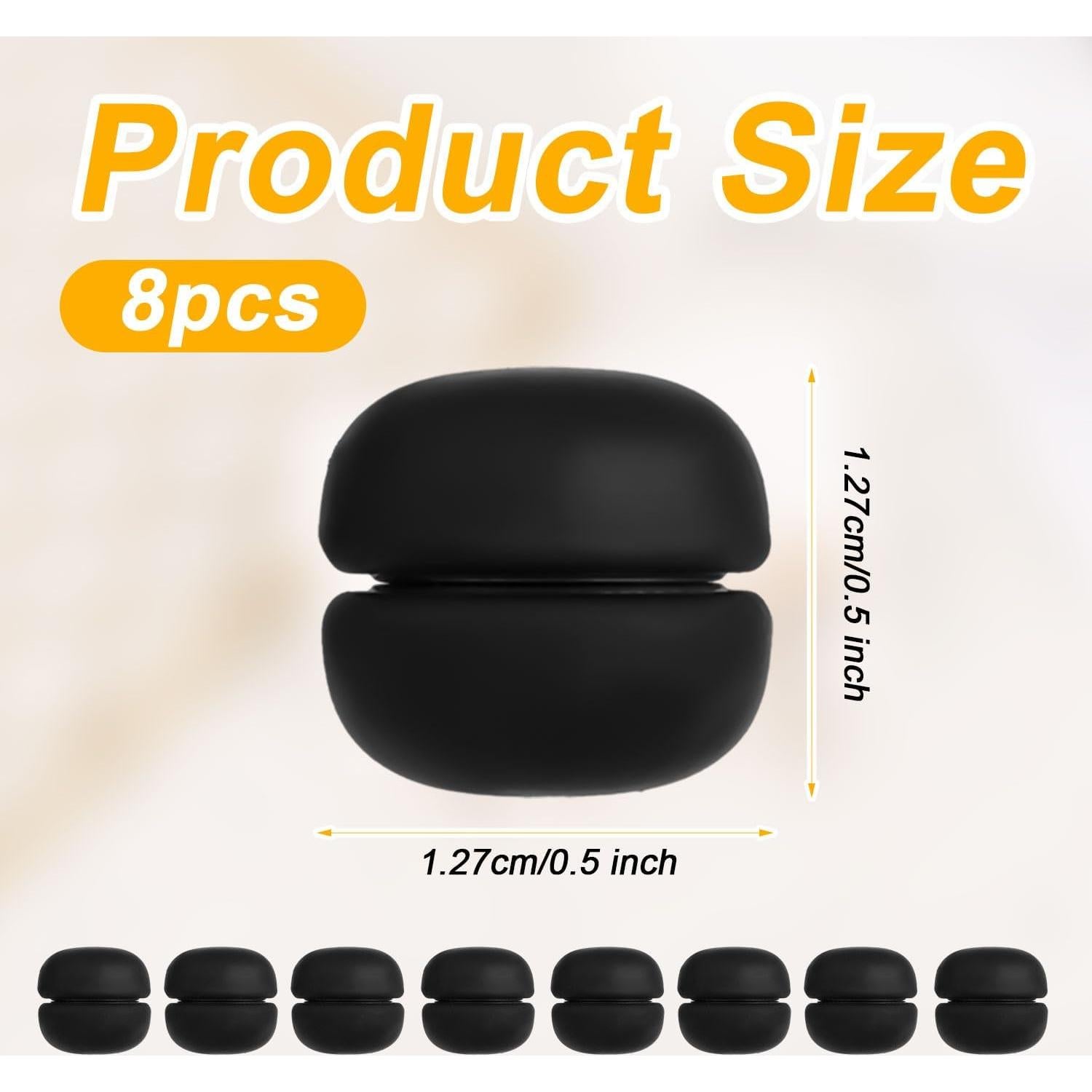 8 Pines Magnéticos para Hijab XIHIRCD - Broches Sin Pin Negros