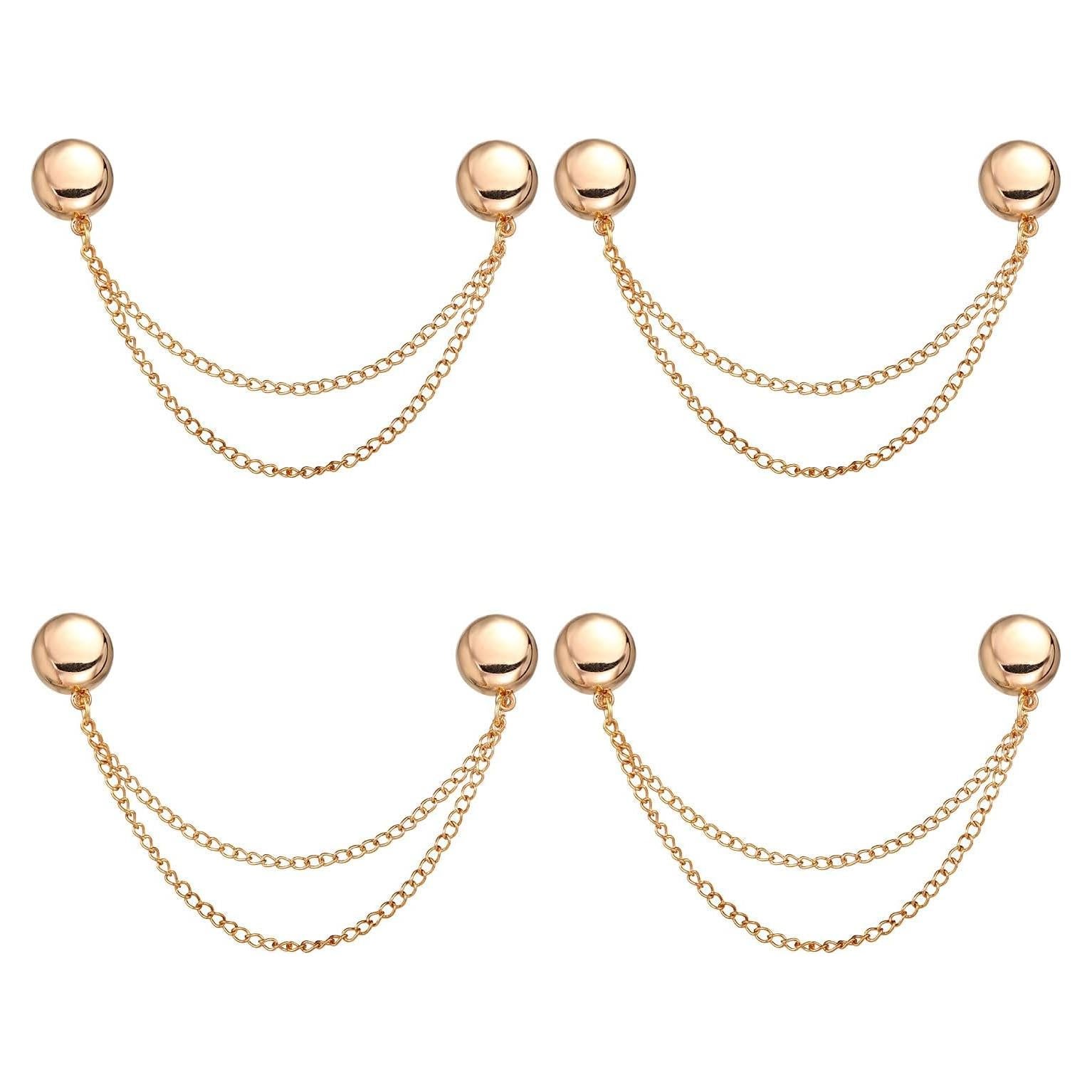 4 Clips Magnéticos para Ropa NQEUEPN Dorado Ajustables