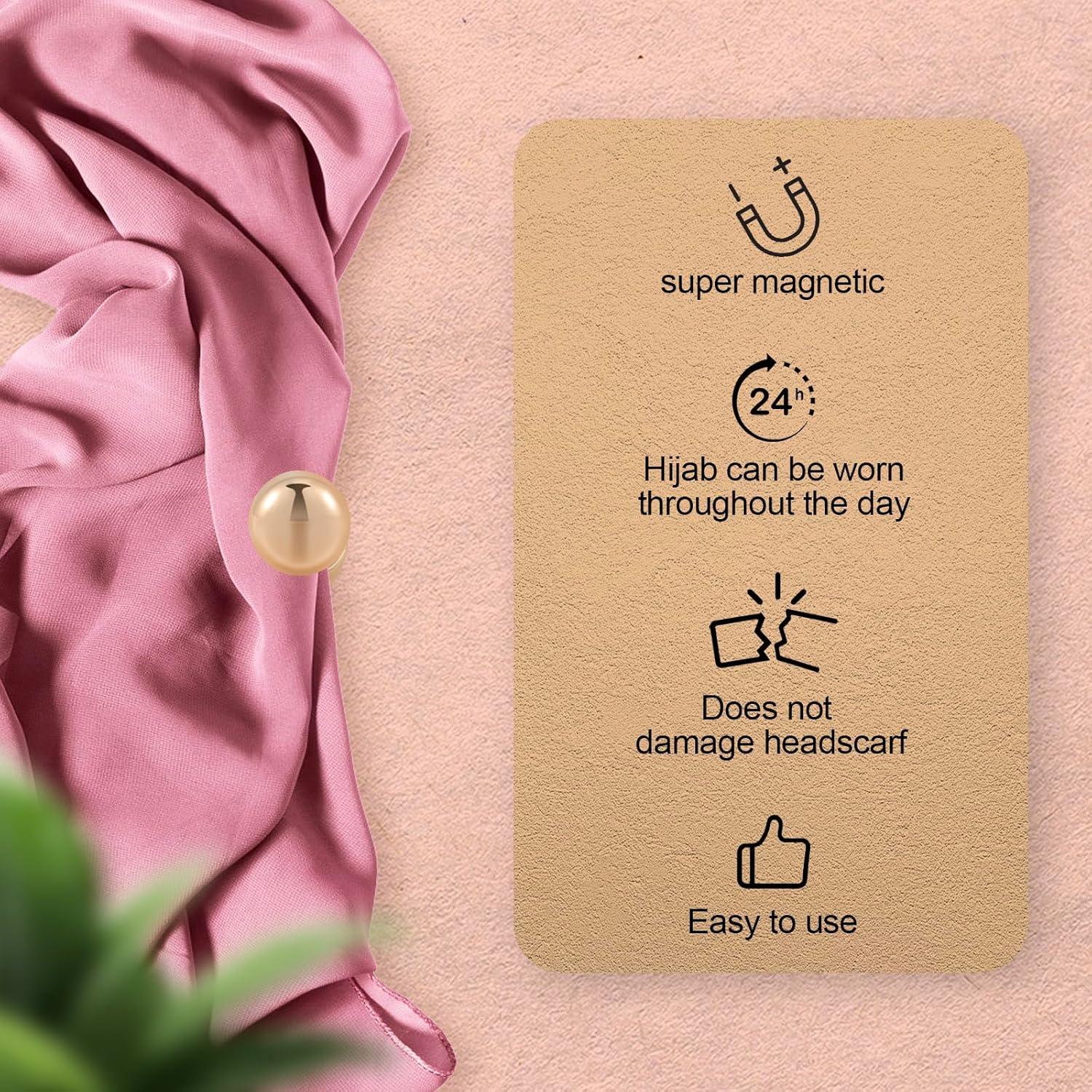 10 Imán para Hijab VZZNN - Pines Magnéticos Multiusos