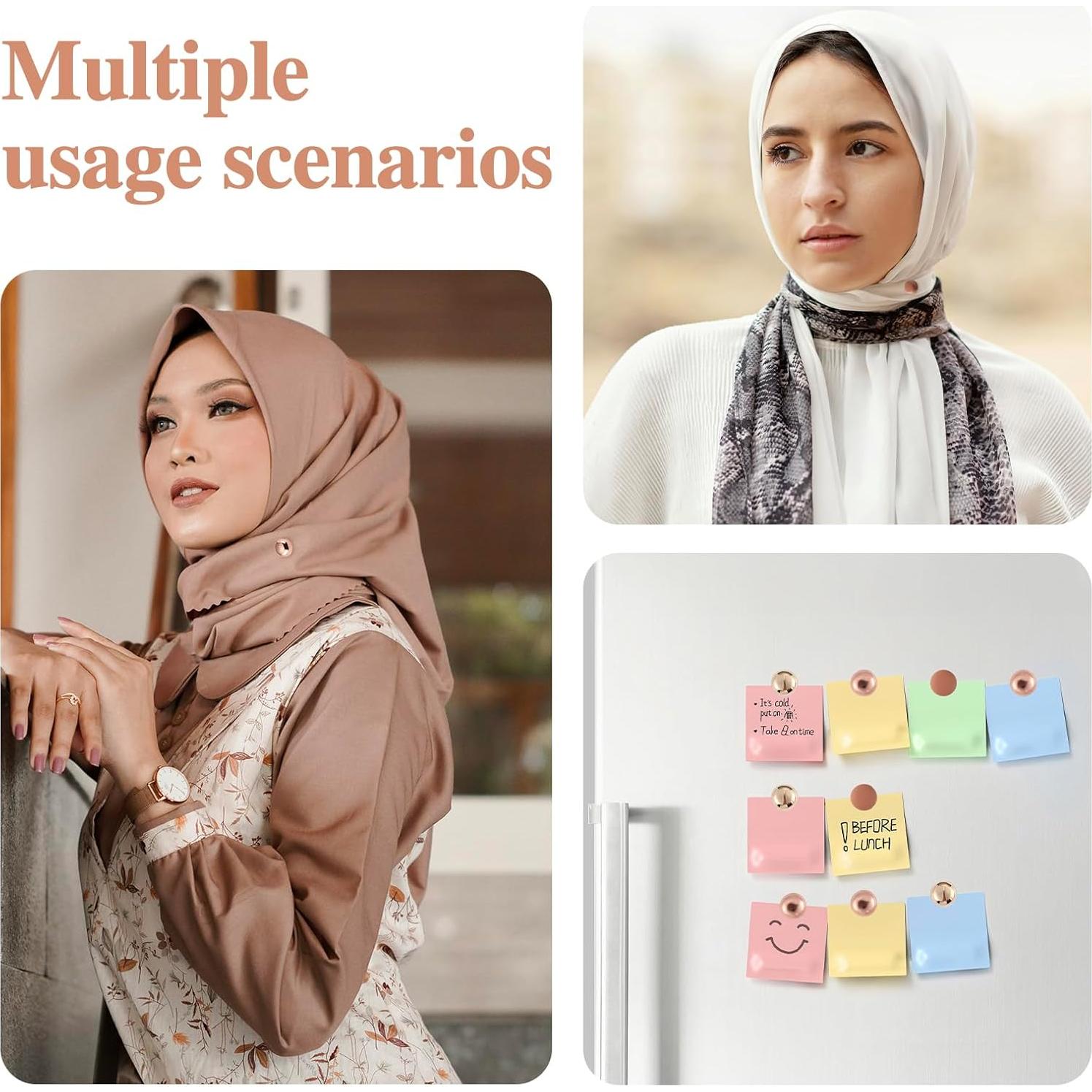 10 Imán para Hijab VZZNN - Pines Magnéticos Multiusos