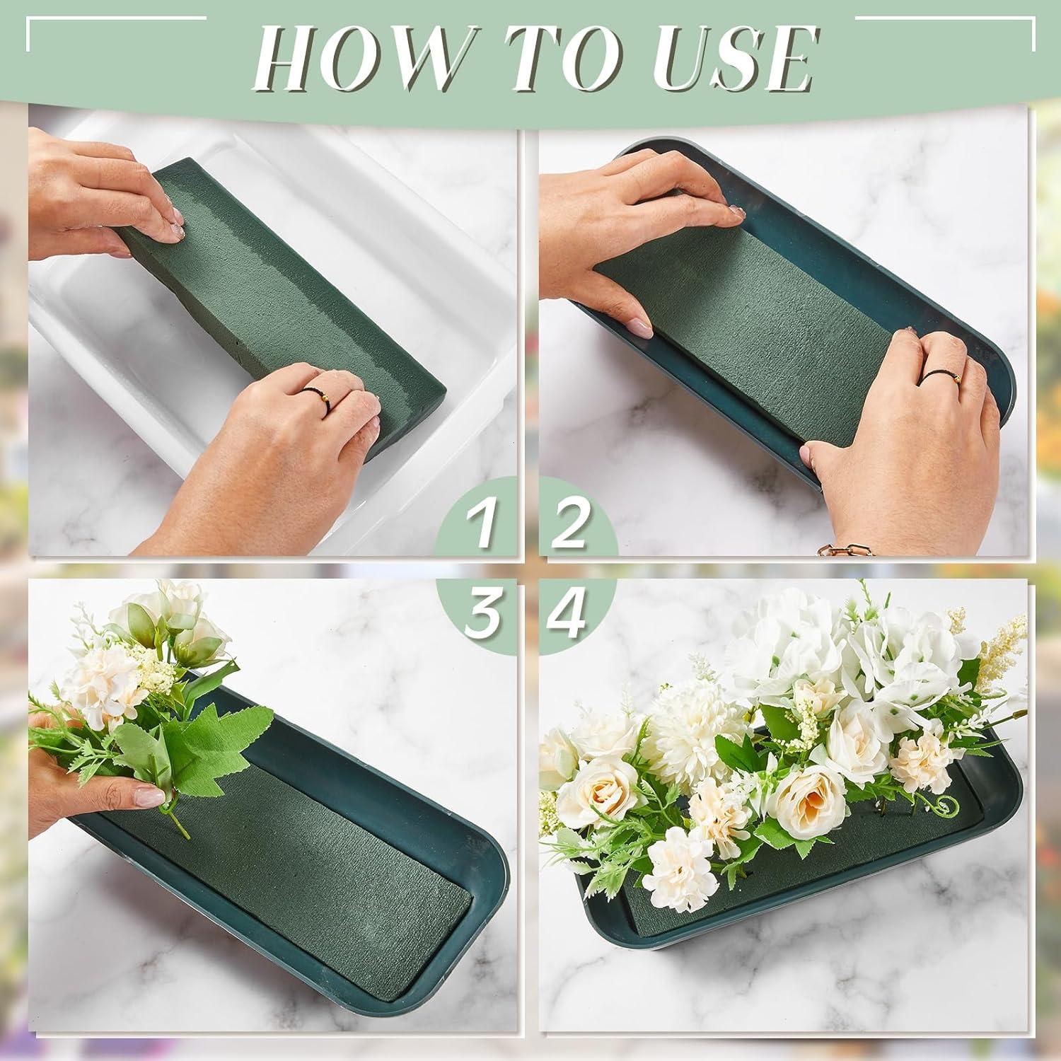 Paquete de 12 Tazones de Espuma Floral Sabary 25.4 cm Verde