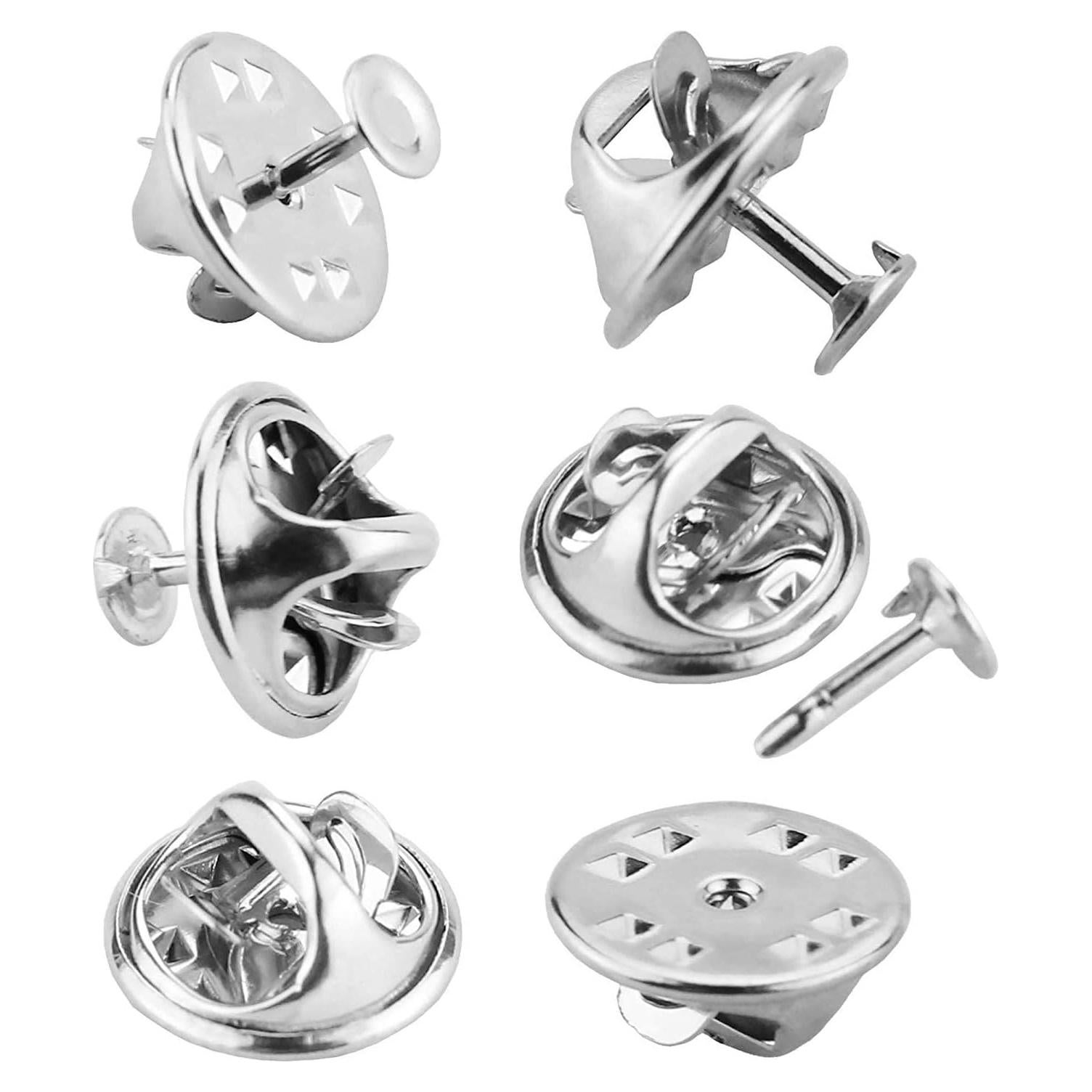 Pines de Corbata JANYUN 120 Piezas Plateados 8mm x 4mm