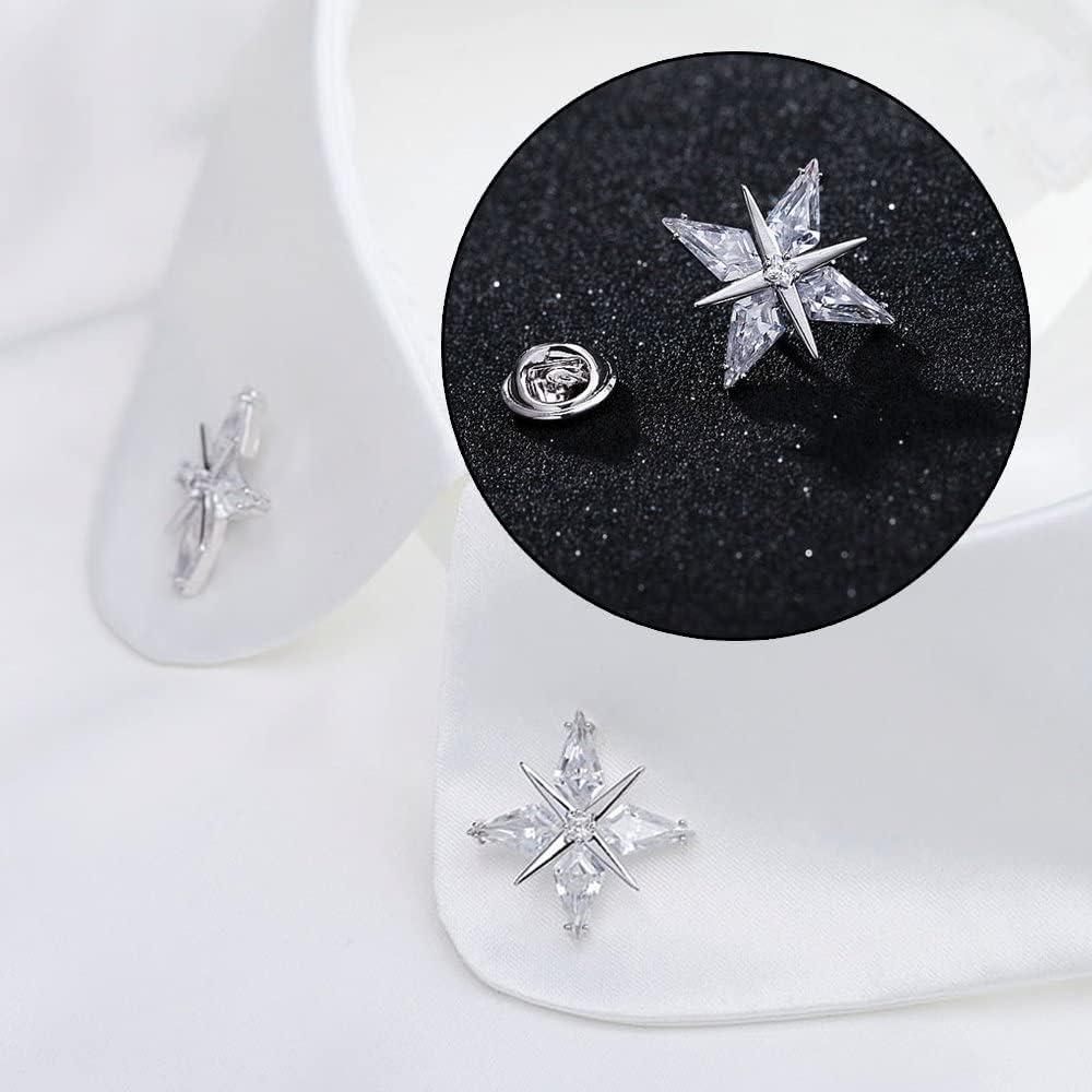 Pines de Corbata JANYUN 120 Piezas Plateados 8mm x 4mm