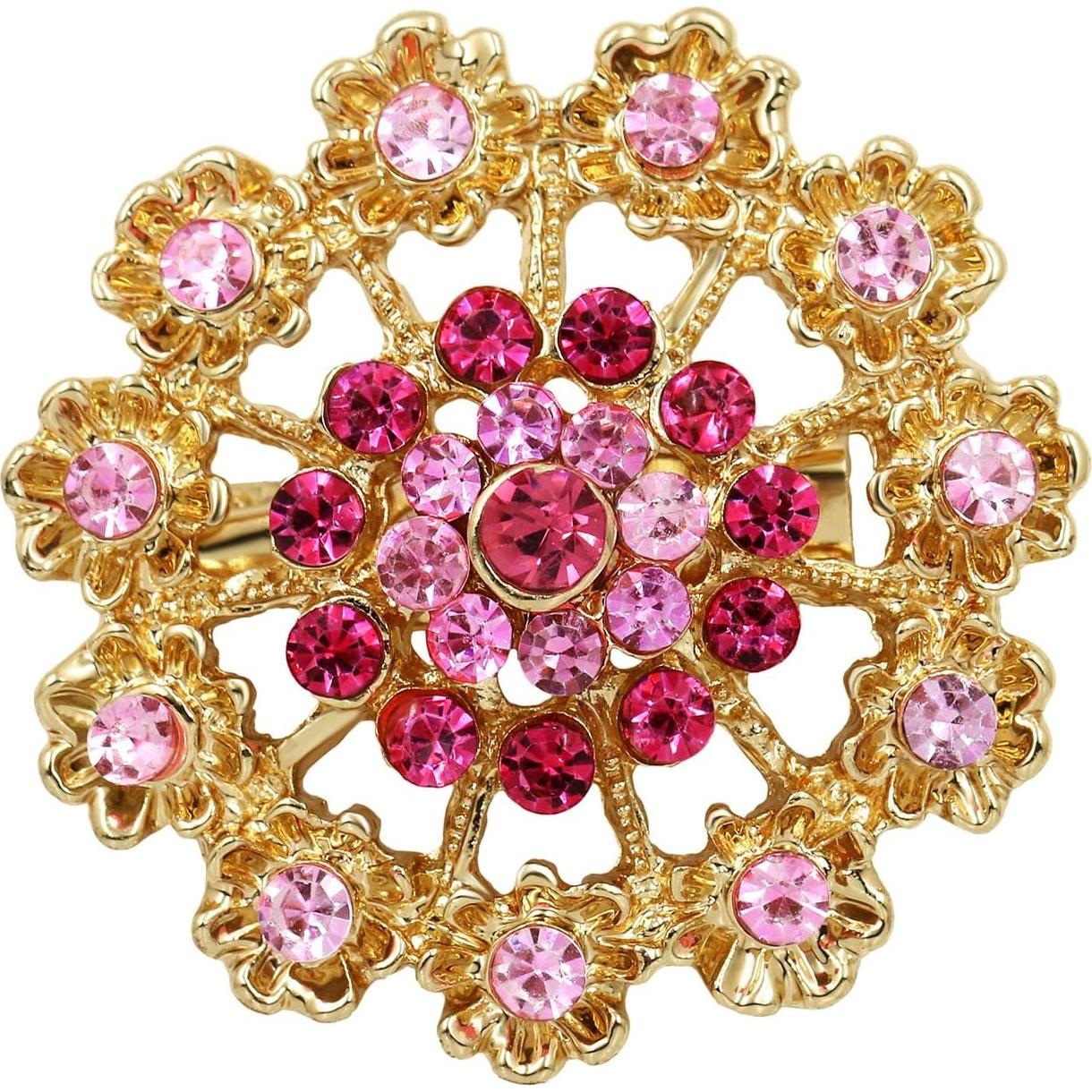 Lote 24 Broches de Cristal Multicolor Mutian 3-3.5cm