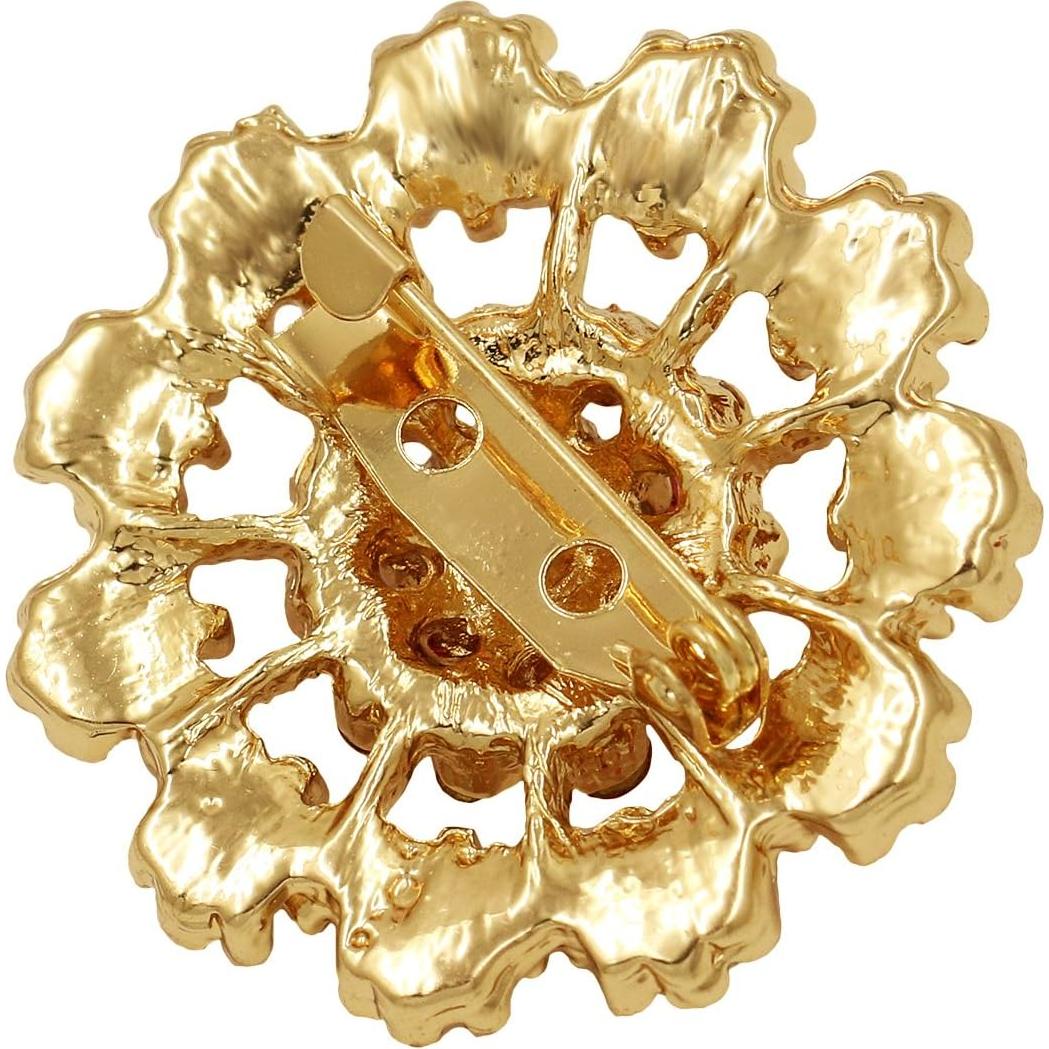 Lote 24 Broches de Cristal Multicolor Mutian 3-3.5cm