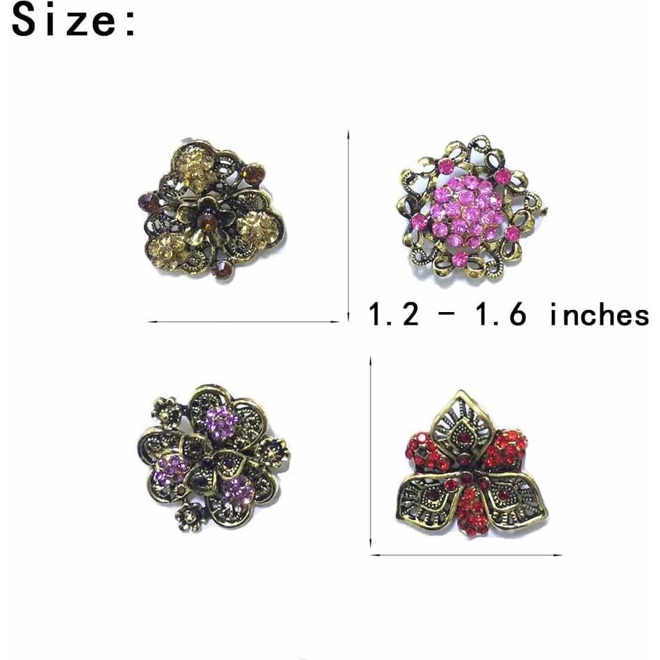 Lote 24 Broches de Cristal Ezing para Ramo de Boda