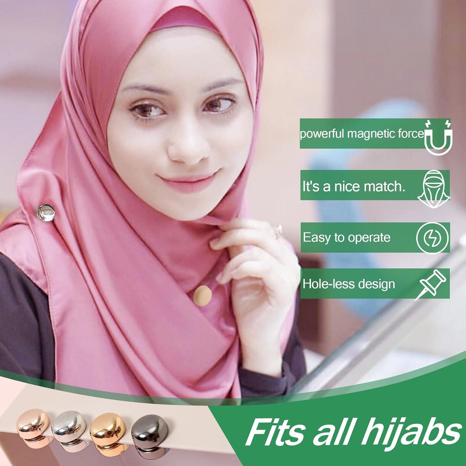 Paquete de 8 Imanes Magnéticos para Hijab A&H Zier - Sin Aguja