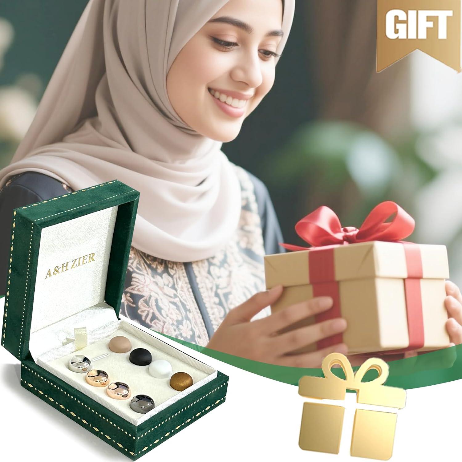 Paquete de 8 Imanes Magnéticos para Hijab A&H Zier - Sin Aguja