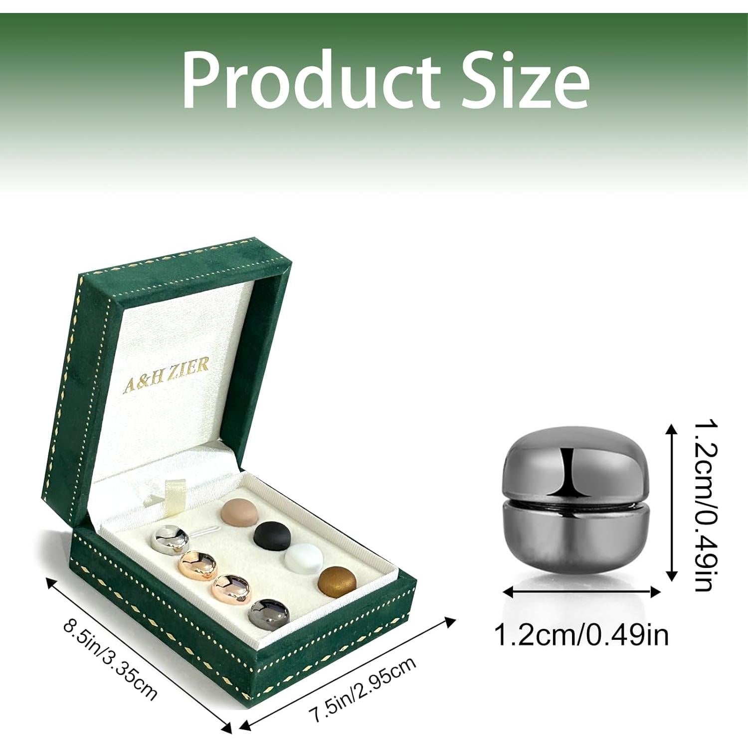 Paquete de 8 Imanes Magnéticos para Hijab A&H Zier - Sin Aguja